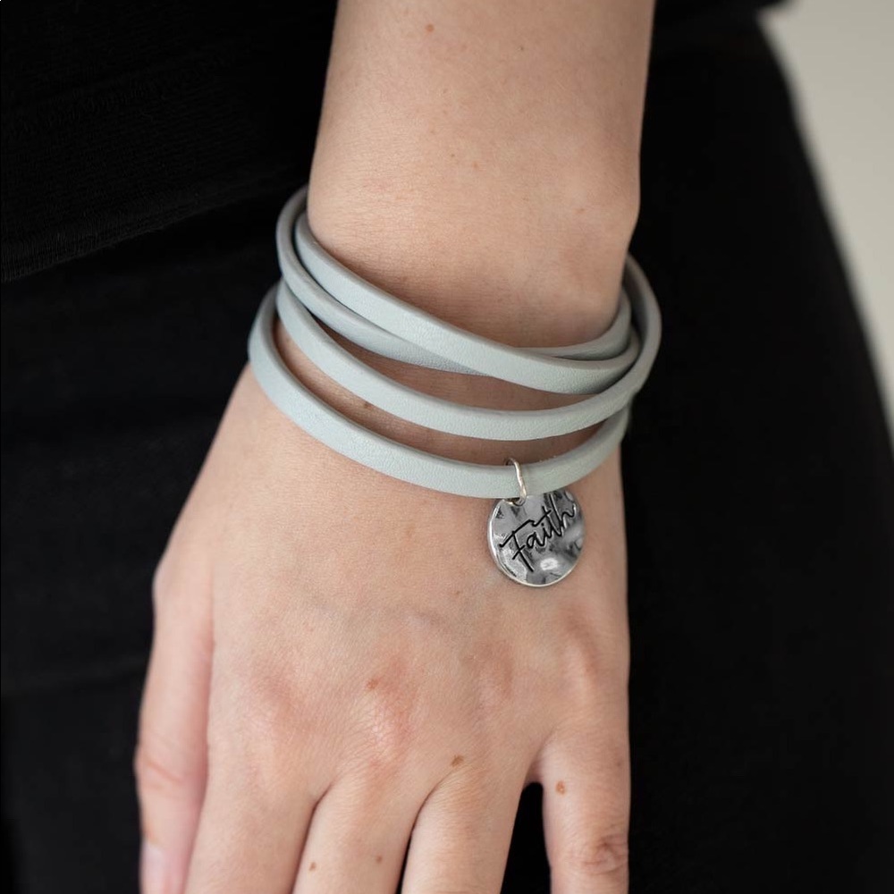 Wonderfully Worded - Silver bracelet